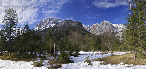 Landschaft Nationalpark Berchtesgaden  Berglandschaft  Alpen  Berchtesgadener Alpen  Deutschland  Europa