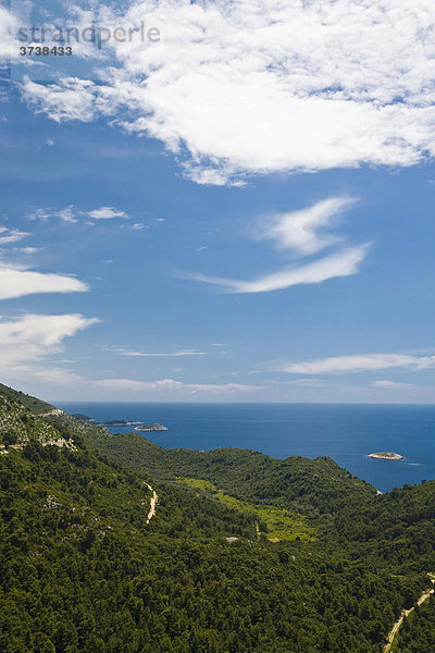 Küstenlandschaft  Insel Mljet  Dubrovnik-Neretva  Dalmatien  Kroatien  Europa