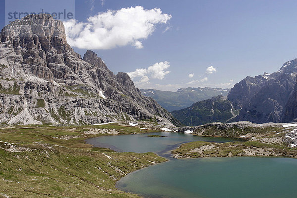 Lago dei Piani  Sextener Dolomiten  Italien  Europa