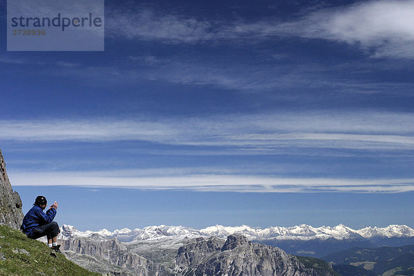 Panorama von Crepes de Padon  Dolomiten  Alpen  Italien  Europa