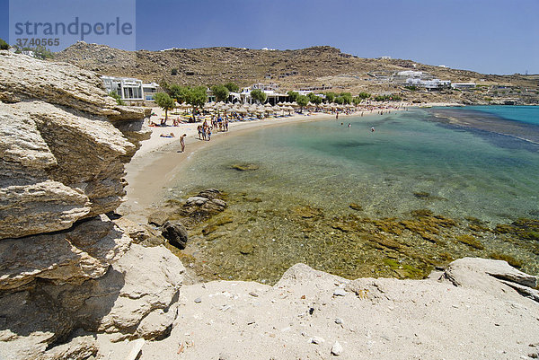 Super Paradise Beach  Mykonos  Cyclades  Greece  Europe