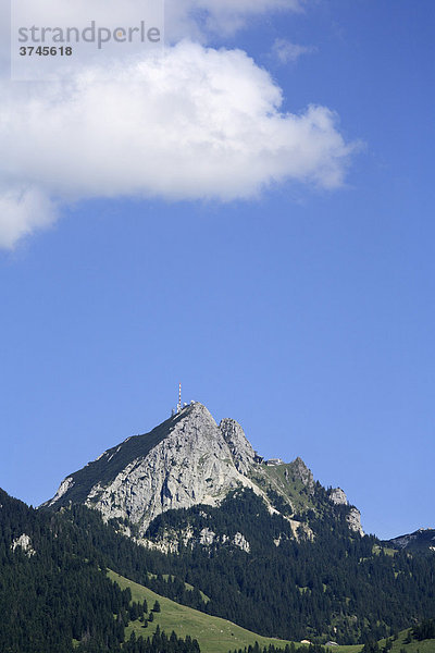 Wendelstein  Blick von Aurach  Mangfallgebirge  Alpen  Oberbayern  Deutschland  Europa