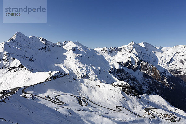 Großglockner-Hochalpenstraße  Fuschertörl  Brennkogel  Blick von Edelweißspitze  Nationalpark Hohe Tauern  Salzburger Land  Salzburg  Österreich  Europa