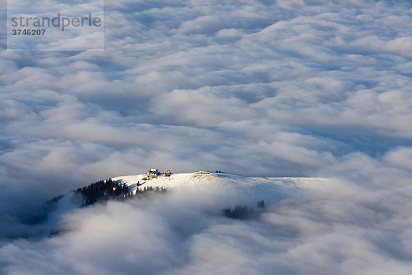 Summit station of Mt Kronberg  Canton of Appenzell  Switzerland  Europe