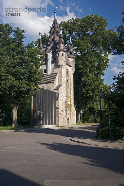 Fünfgrat Turm  auch Fünffingerlesturm genannt  Augsburg  Bayern  Deutschland  Europa