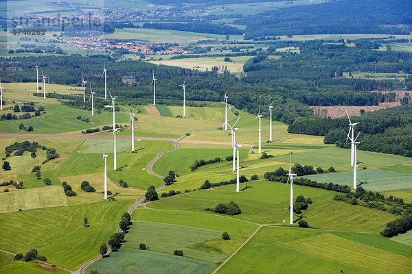 Ein Windpark  Hessen  Deutschland  Europa
