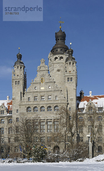 New Town Hall  Leipzig  Saxony  Germany  Europe