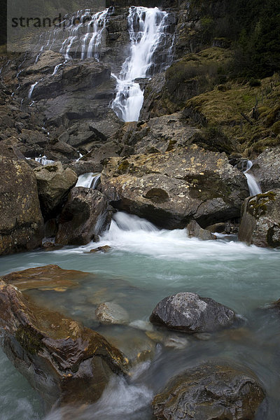 Grawa Wasserfall  Stubaital  Nordtirol  Österreich  Europa