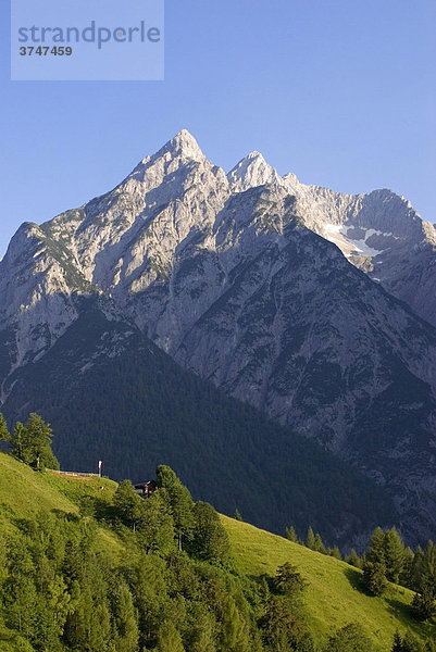 Ganalm und Huderbankspitze  Vomperloch  Karwendelgebirge  Tirol  Österreich  Europa