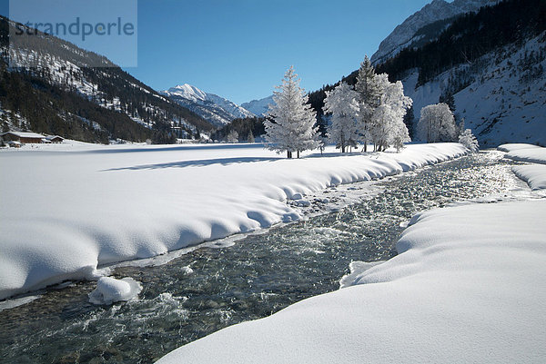 Winterlandschaft Risstal  Hinterriss  Risstal  Karwendel  Tirol  Österreich  Europa