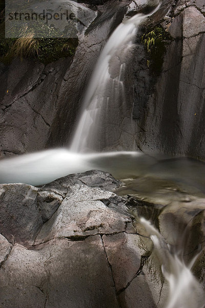 Wilkies Pools Wasserfall  Mount Egmont Nationalpark  Nordinsel  Neuseeland