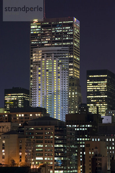 Downtown Toronto at night  Ontario  Canada  North America