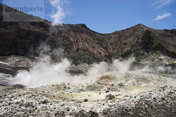 Schwefeldämpfe auf White Island  Nordinsel Neuseeland