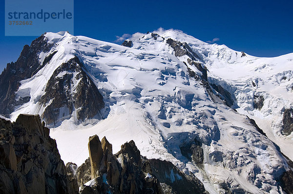 Bergmassiv des Mont Blanc  Chamonix  Frankreich