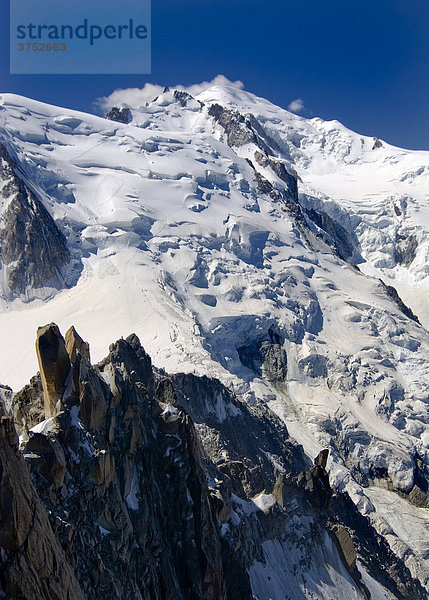 Bergmassiv des Mont Blanc  Chamonix  Frankreich