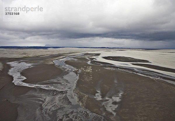 Von den Gletschern geschaffenen riesige Sandfläche Skei_ararsandur  Südküste  Island