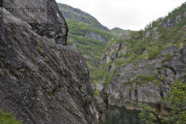 Fluss Aurlandselva  Norwegen