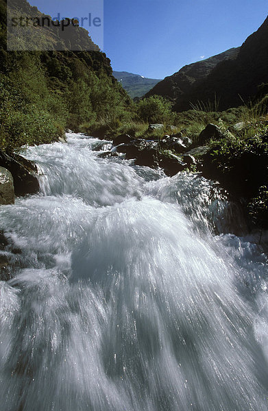 Rio Poqueira  Poqueira-Tal  Sierra Nevada  Alpujarra  Alpujarras  Granada  Andalusien  Spanien