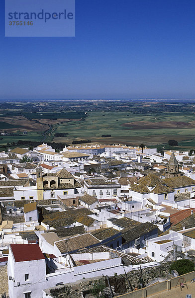 Medina Sidonia  Blick von Burg nach C·diz  Provinz Cadiz  Andalusien  Spanien