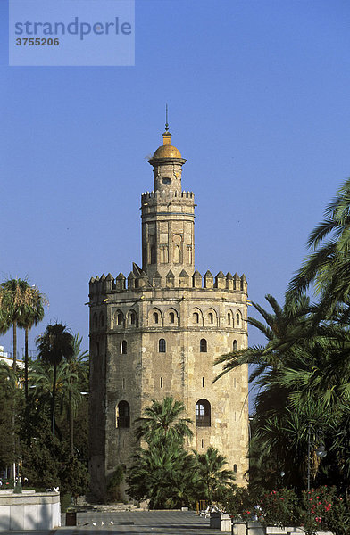 Torre del Oro (Goldturm)  Sevilla  Andalusien  Spanien