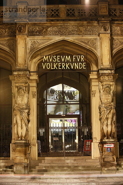 Eingang Völkerkundemuseum  Museum für Völkerkunde  München  Bayern  Deutschland  Europa