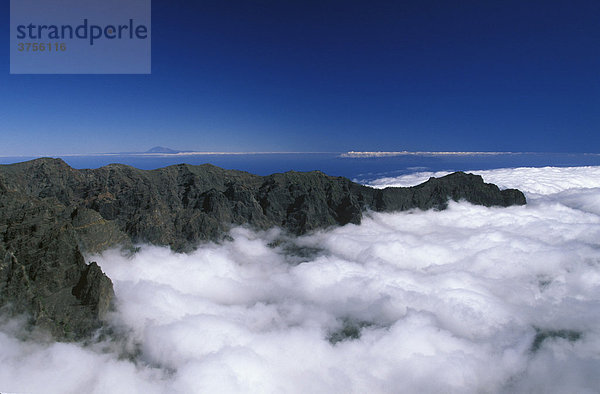 Caldera de Taburiente  Blick von Roque de los Muchachos  La Palma  Kanarische Inseln