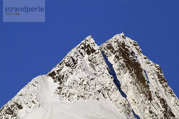 Gipfel  Großglockner  von Franz-Josefs-Höhe aus gesehen  Glocknergruppe  Kärnten  Österreich  Europa