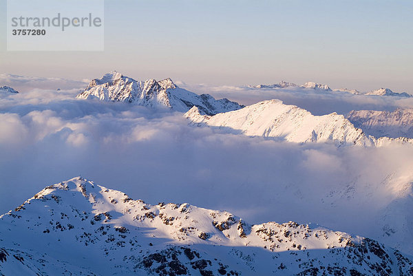 Hohe Geige und Geigenkamm (vom Brunnenkogel aus) Ötztaler Alpen  Tirol  Österreich  Europa