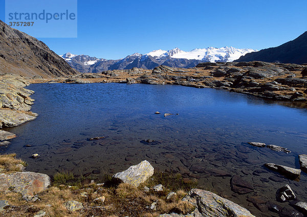 Bergsee im Pedertal  Martelltal  Nationalpark Stilfser Joch  Südtirol  Italien  Europa