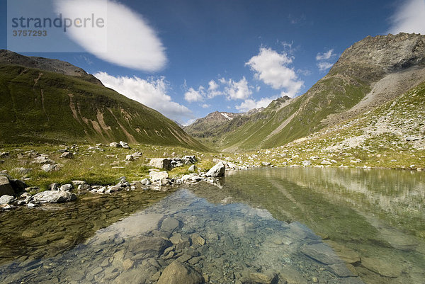 Löcher Kogel  Köpfle  Schneidiges Wandle  See Kogel  vom Riffelbach aus gesehen  Pitztaler Alpen  Tirol  Österreich  Europa