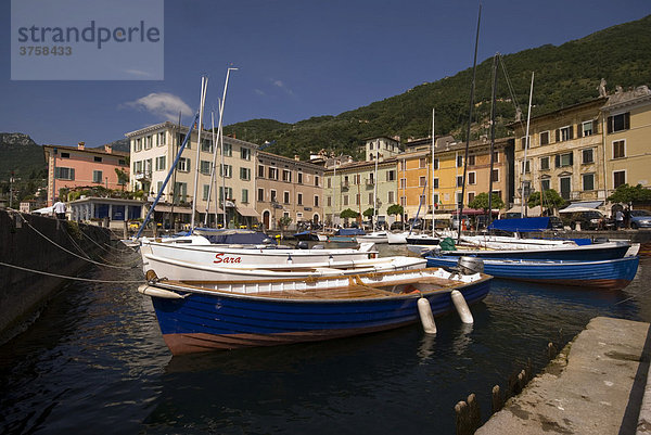 Port of Gargnano  Lake Garda  Italy  Europe