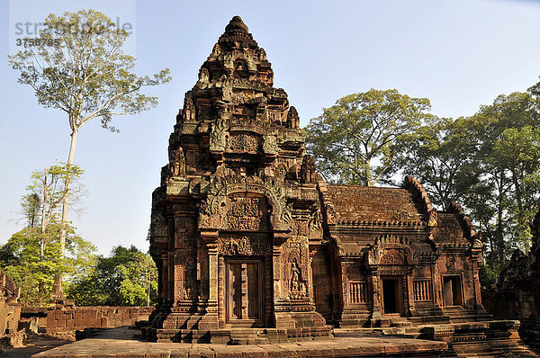 Banteay Srei Tempel  Angkor  Kambodscha  Asien