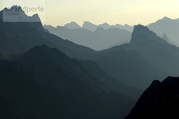 Blick ins Karwendelgebirge  Ehrwald  Tirol  Östereich