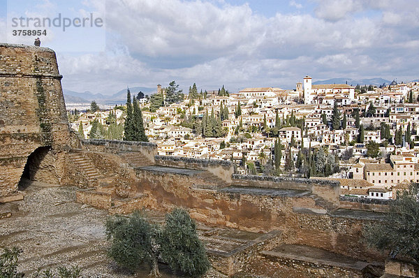 View of Albaicin  Granada  Andalusia  Spain