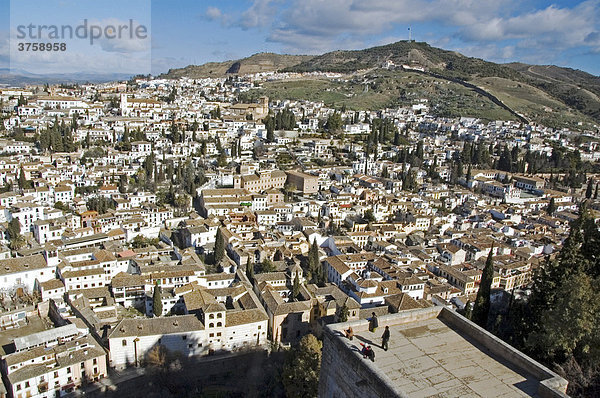 View of Albaicin  Granada  Andalusia  Spain