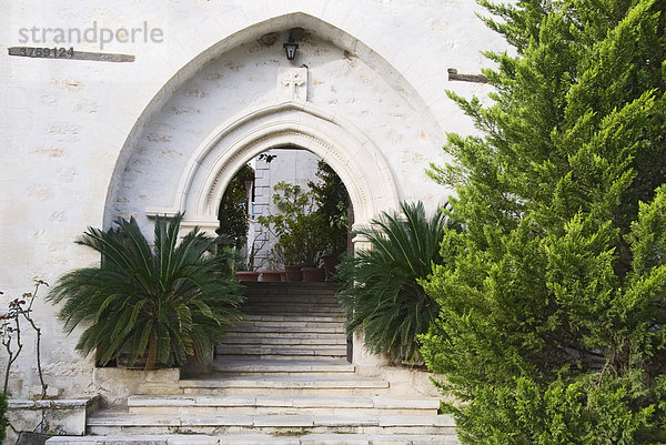 Entrance to Chrysorrogiatissa Monastery  Cyprus