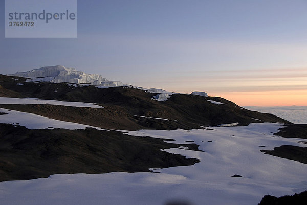 Stufengletscher Kraterrand Kilimandscharo Tansania