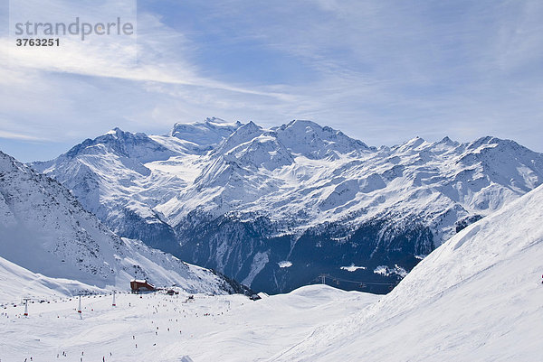 Skigebiet 4 Vallees  Wallis  Schweiz