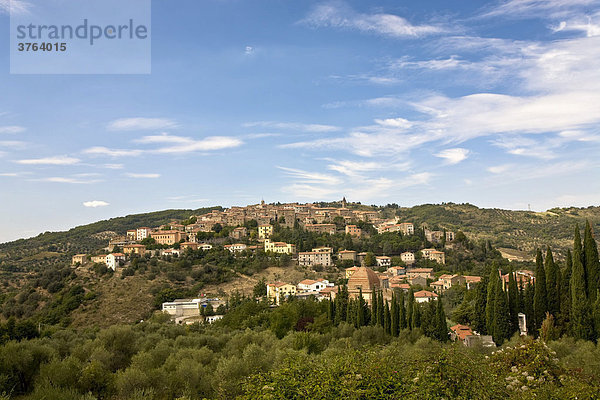 Blick auf Seggiano Toskana Italien