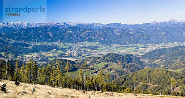 Blick übers Murtal Steiermark Österreich