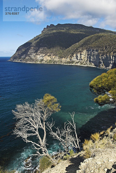 Bucht vor dem Bishop Mountain  Maria Island Nationalpark  Tasmanien  Australien