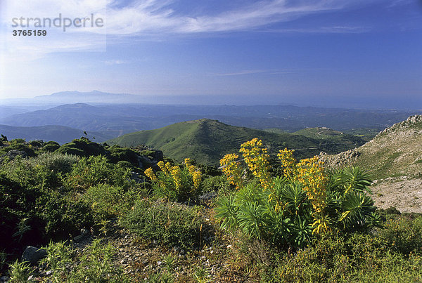 Ausblick vom Ida Gebirge  Kreta  Griechenland