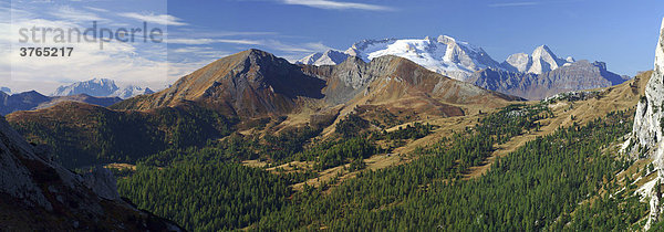 Col-di Lana  Monte Sief und Marmolada Gletscher  Belluno  Italien