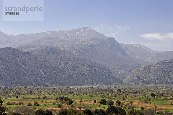 Lasithi Plateau and Mt. Dikte  Crete  Greece  Europe