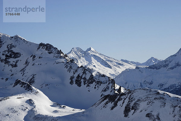 Von Gletscher abgehobelter Bergkamm in den Zillertaler Alpen