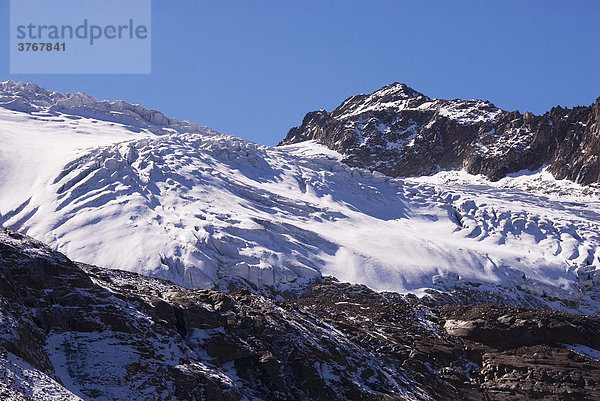 Gletscher Sulzenauferner im Stubaital  Tirol  Österreich