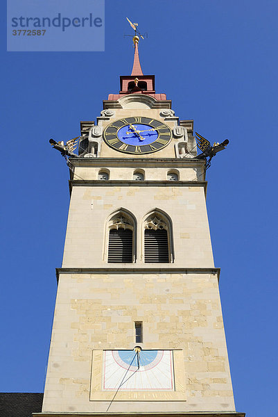 Winterthur - Glockenturm der Stadtkirche - Kanton Zürich  Schweiz  Europa.