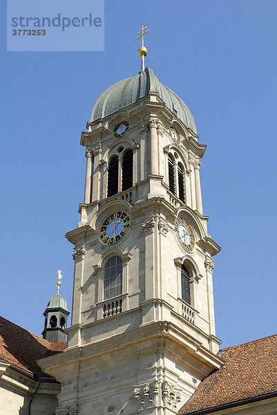 Einsiedeln - Detailansicht der Klosterkirche - Kanton Schwyz  Schweiz  Europa.