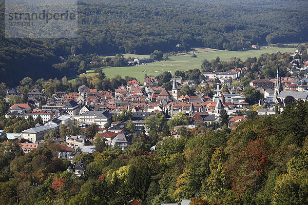 Bad Kissingen  Blick von Burg Botenlauben  Rhön  Unterfranken  Bayern  Deutschland