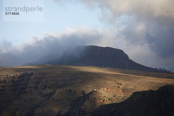 Tafelberg Fortaleza de Chipude  Blick über Valle Gran Rey  La Gomera  Kanaren  Spanien